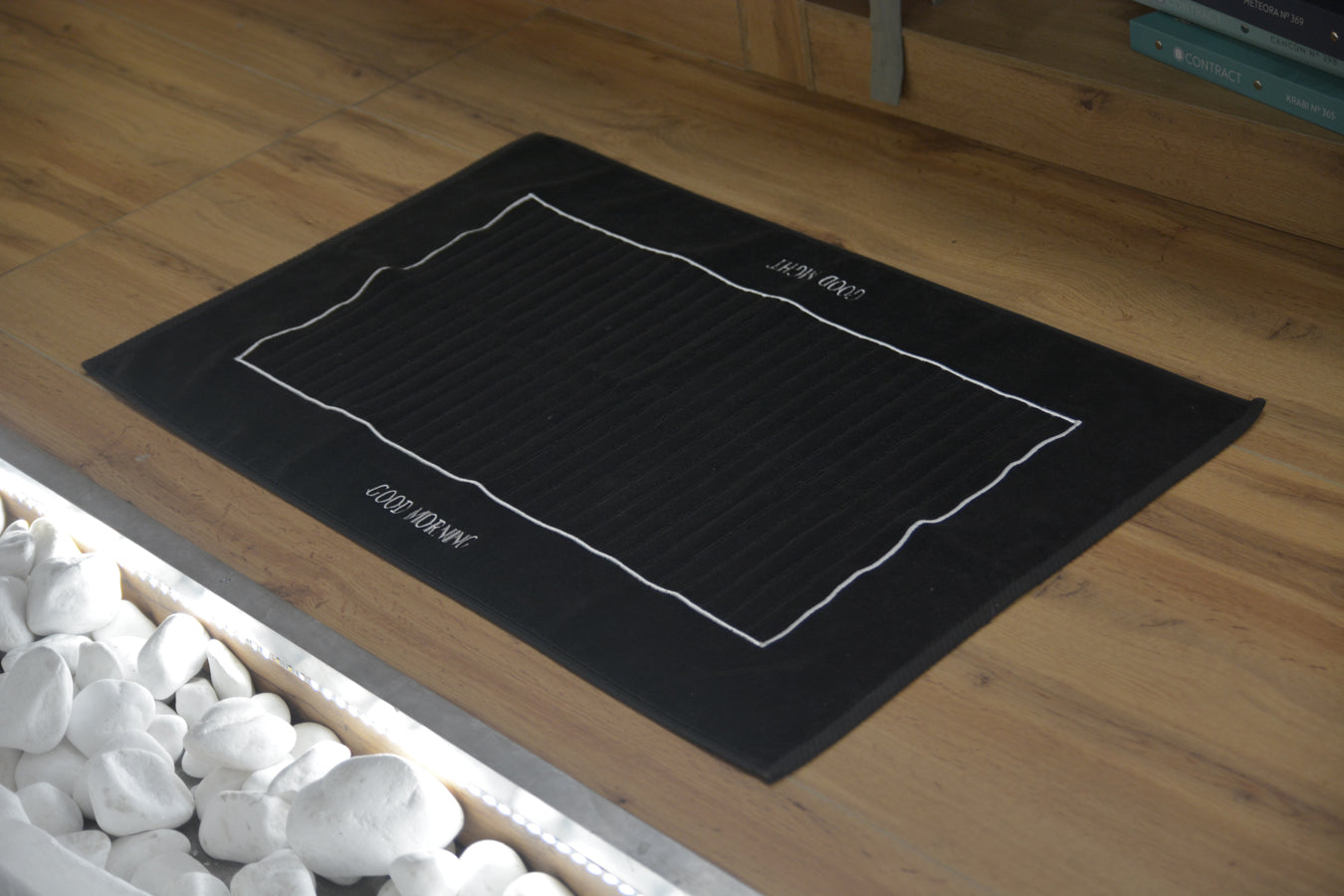 Lux velour embroidered rug