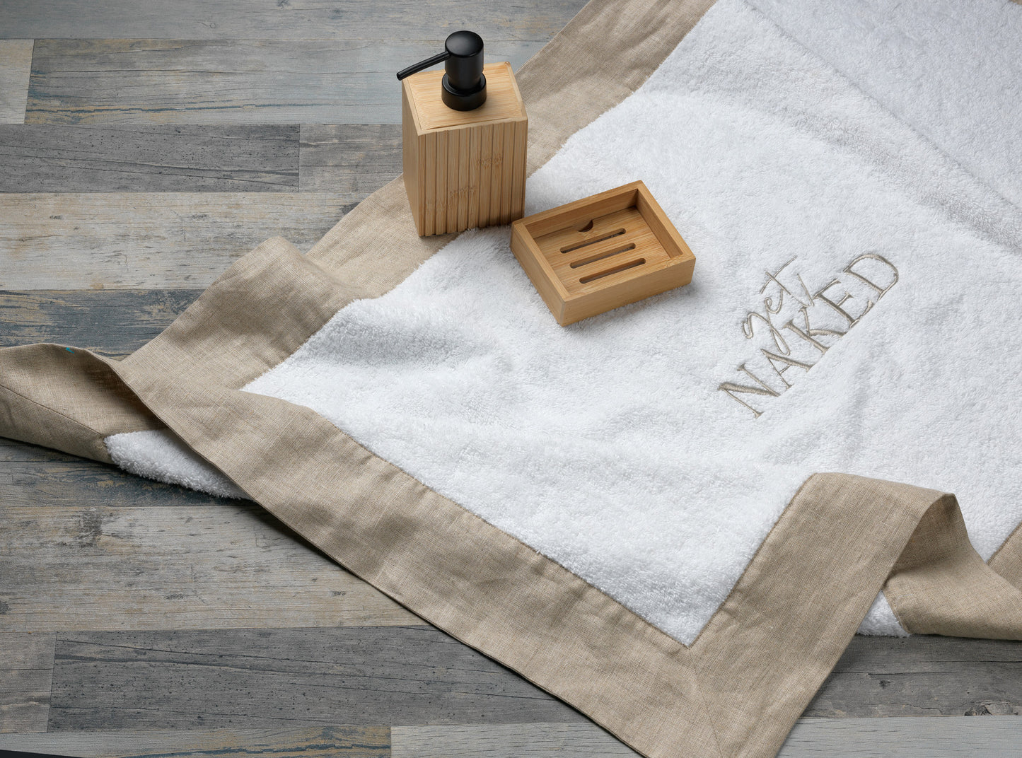 Get Naked linen towel set